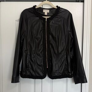 Chico's Elegant Black Leather Jacket